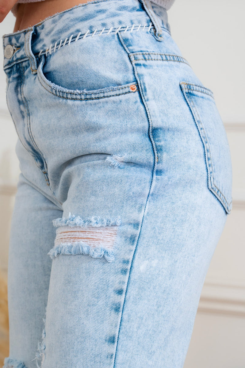 Jean Femme Cello Taille 25 Délavé Léger Avec Déchirures - Occasion Très Bon état, Bleu, Coupe Régulière