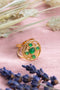 Bague ronde pierres verte - Annaé Paris