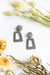 Boucles d'oreilles rectangulaires argent foncé - Annaé Paris