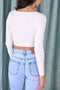 Crop top manches longues encolure en V - Annaé Paris