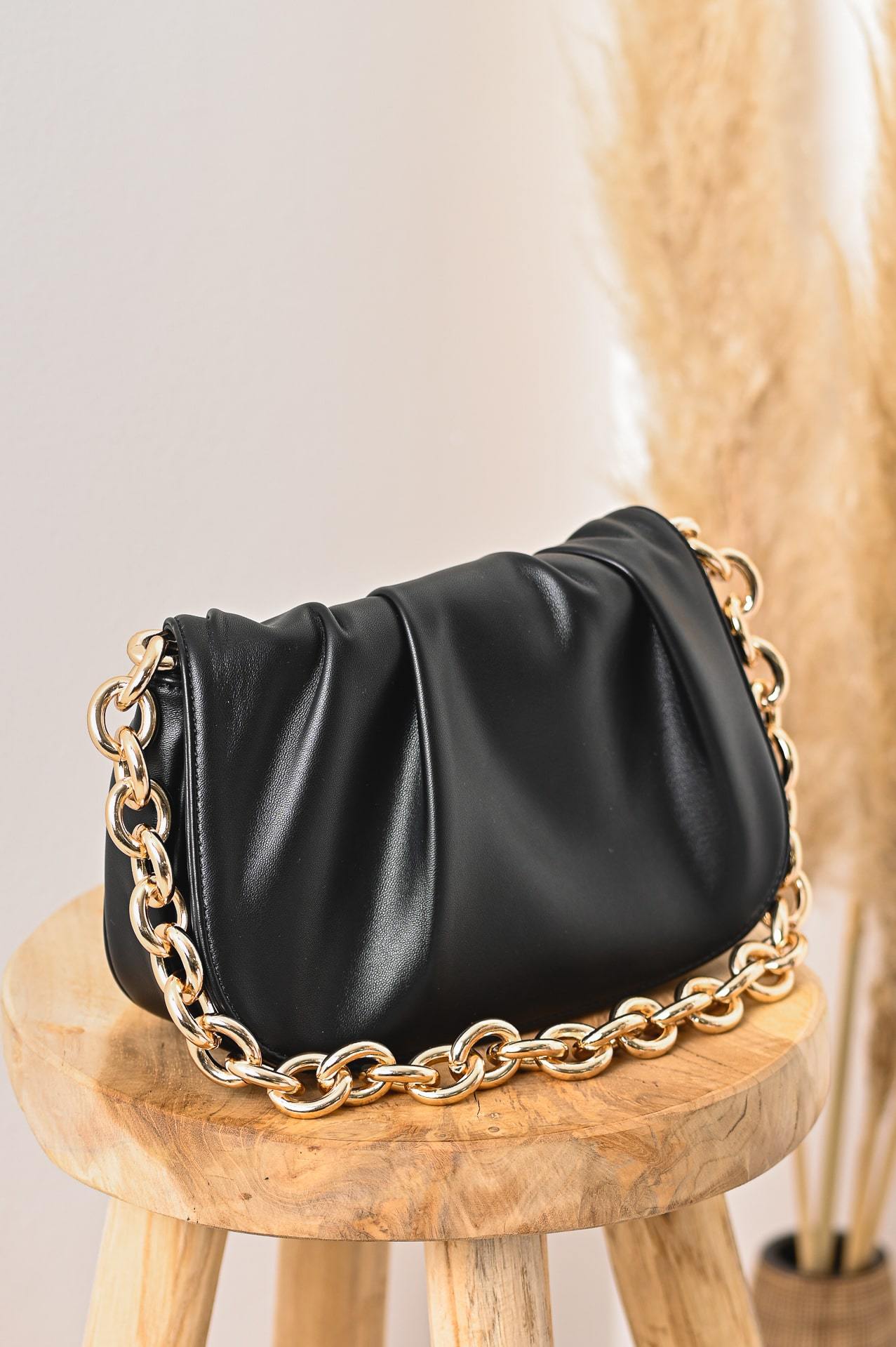 Sac Noir Avec Chaine Sac Avec Anse Chaîne Noir Femme Morgan